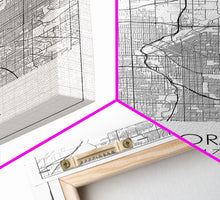 Load image into Gallery viewer, Aurora Street Map, Colorado Map, City Map Print, Travel Lover Gift, Above Bed Art, Minimalist Art, Wall Art, Canvas Print, Canvas Wall Art
