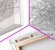Carregar imagem no visualizador da galeria, Brussels Street Map, Belgium Map, City Map Art, Modern Art, Wall Art, Canvas Print, Canvas Wall Art, Birthday Gift, Living Room Décor
