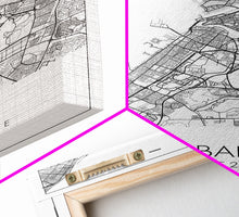 Load image into Gallery viewer, Dubai Street Map, UAE Map, City Map Art, Minimalist Art, Wall Art, Canvas Print, Aviation Gift, Travel Art, Office Décor, Unique Wall Art
