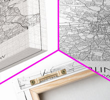 Load image into Gallery viewer, Dublin Street Map, Ireland Map, Europe City Map Art, Minimalist Art, Wall Art, Canvas Print, Pilot Gifts, Travel Wall Art, Above Bed Décor
