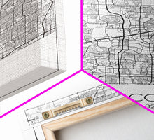 Load image into Gallery viewer, Frisco Street Map, Texas Map, City Map Art, Minimalist Art, Wall Art, Canvas Print, Black And White Art, Office Wall Art, Aviation Gift
