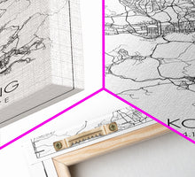 Load image into Gallery viewer, Hong Kong Street Map, China Map, Asia City Map Art, Minimalist Art, Wall Art, Canvas Print, Wanderlust Gift, Home Office Art, Travel Art
