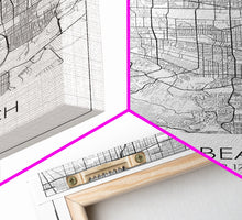 Load image into Gallery viewer, Long Beach Street Map, California Map, City Map Art, Modern Art, Wall Art, Canvas Print, Adventure Wall Art, Home Office Art, Gift For Him
