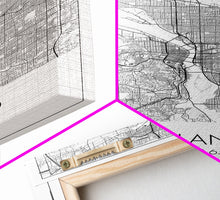 Load image into Gallery viewer, Portland Street Map, Oregon Map, City Map Art, Minimalist Art, Wall Art, Canvas Print, Black And White Art, Travel Print, Couples Gift

