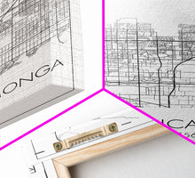 Load image into Gallery viewer, Rancho Cucamonga Street Map, California Map, City Map Art, Minimalist Art, Wall Art, Canvas Print, Office Wall Art, Bon Voyage Gift
