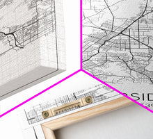 Load image into Gallery viewer, Riverside Street Map, California Map, City Map Art, Minimalist Art, Wall Art, Canvas Print, Unique Wall Décor, Boyfriend Gift, Travel Art
