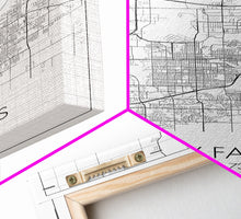 Load image into Gallery viewer, Sioux Falls Street Map, South Dakota Map, City Map Print, Minimalist Art, Wall Art, Canvas Print, Dorm Room Décor, Gifts For Her
