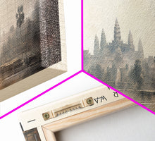 Carregar imagem no visualizador da galeria, Angkor Wat Cambodia | Framed Travel Poster Canvas Print | Trendy Wall Art | Watercolor Painting | Living Room Art | Unique Art
