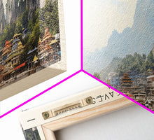 Load image into Gallery viewer, Batu Caves Travel Print Wall Art, Travel Poster Print, Retro Style COUNTRY Home Decor, Wall Hanging, Travel Gift Idea, Unique Metal Art
