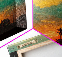 Load image into Gallery viewer, Cloudy sunset canvas print, sunset art, California Highway art, living room wall art, guest room wall art
