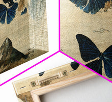 Carregar imagem no visualizador da galeria, Butterfly canvas part, beautiful butterfly wall art, wall art for girls, living room art, guest room butterfly art
