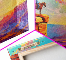 Load image into Gallery viewer, Framed Cowboy Art | 24x36 Wall Art | Equestrian Wall Decor | Western Decor | Southwestern Art | | Retro Wild West | Farmhouse Wall Art
