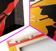 Load image into Gallery viewer, Cowboy Silhouette with Hat and Cigarette - Framed Canvas Print, Western Pop Art, Rustic Decor for Living Room or Office
