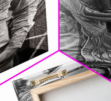 Load image into Gallery viewer, Cowboy with Hat and Scarf Looking Down in Black and White for Western Wall Art, Canvas Prints, Home Decor, Living Room Art, Bedroom Art
