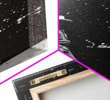 Load image into Gallery viewer, Cowboy in Starry Night Print - Framed Canvas Wall Art, Rustic Western Decor, Starry Sky Cowboy Artwork for Living Room, Night Sky Art
