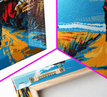 Load image into Gallery viewer, Cowboy Walking Down Desert Road, Perfect Minimalist Art, Framed Canvas Print, Boho Living Room Decor, Western Home Decoration
