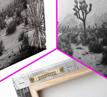 Load image into Gallery viewer, Desolate Desert with Joshua Trees, Framed Canvas Print for Living Room Decor, Ideal for Bedroom Wall Art, Rustic Western Scene
