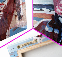 Load image into Gallery viewer, Cowboy Riding Bucking Horse, High Energy Framed Canvas Print, Perfect for Western Living Room Art, Bedroom Decor, Rustic Home Wall Art
