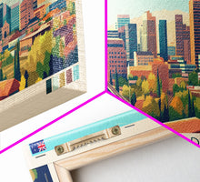 Carregar imagem no visualizador da galeria, Adelaide, Australia Panoramic Travel Poster Canvas Print, Adelaide, Australia Painting, Australia Art, Adelaide Panoramic Travel Art, Travel Painting
