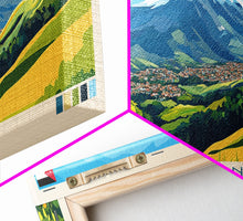 Carregar imagem no visualizador da galeria, Amman, Jordan Panoramic Travel Poster Canvas Print, Amman, Jordan Painting, Jordan Art, Amman Travel Art, Living Room Painting
