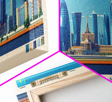 Carregar imagem no visualizador da galeria, Astana, Kazakhstan Panoramic Travel Poster Canvas Print, Astana, Kazakhstan Painting, Kazakhstan Art, Astana Travel Art, Guest Room Painting
