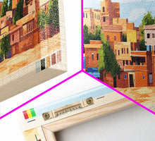 Carregar imagem no visualizador da galeria, Bamako, Mali Travel Poster Panoramic Canvas Print, Bamako, Mali Painting, Mali Art, Bamako Travel Art, Guest Room Painting
