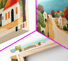 Load image into Gallery viewer, Banfield, Argentina Panoramic Travel Poster Canvas Print, Banfield, Argentina Painting, Argentina Art, Banfield Panoramic Travel Art, Travel Painting
