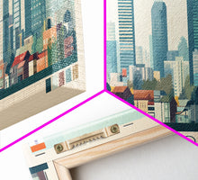 Load image into Gallery viewer, Bangalore, India Panoramic Travel Poster Canvas Print, Bangalore, India Painting, India Art, Bangalore Travel Art, Living Room Painting
