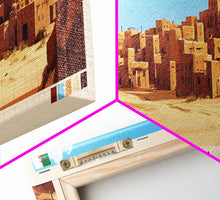 Load image into Gallery viewer, Batna, Algeria Panoramic Travel Poster Canvas Print, Batna, Algeria Painting, Algeria Art, Batna Panoramic Travel Art, Travel Painting
