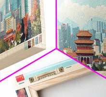 Cargar imagen en el visor de la galería, Beijing, China Panoramic Travel Poster Canvas Print, Beijing, China Painting, China Art, Beijing Travel Art, Guest Room Painting
