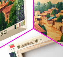 Load image into Gallery viewer, Bobo-Dioulasso, Burkina Faso Panoramic Travel Poster Canvas Print, Bobo-Dioulasso, Burkina Faso Painting, Burkina Faso Art, Bobo-Dioulasso Travel Art, Guest Room Painting
