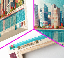 Cargar imagen en el visor de la galería, Chattogram, Bangladesh Travel Poster Panoramic Canvas Print, Chattogram, Bangladesh Painting, Bangladesh Art, Chattogram Travel Art, Guest Room Painting
