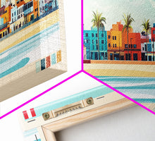 Cargar imagen en el visor de la galería, Chiclayo, Peru Panoramic Travel Poster Canvas Print, Chiclayo, Peru Painting, Peru Art, Chiclayo Travel Art, Guest Room Painting
