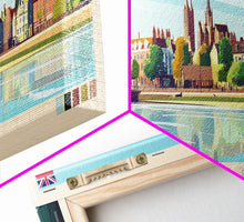 Load image into Gallery viewer, Colchester, England Travel Poster Panoramic Canvas Print, Colchester, England Painting, England Art, Colchester Travel Art, Guest Room Painting
