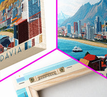 Cargar imagen en el visor de la galería, Comodoro Rivadavia, Argentina Panoramic Travel Poster Canvas Print, Comodoro Rivadavia, Argentina Painting, Argentina Art, Comodoro Rivadavia Panoramic Travel Art, Travel Painting
