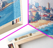 Cargar imagen en el visor de la galería, Conakry, Guinea Panoramic Travel Poster Canvas Print, Conakry, Guinea Painting, Guinea Art, Conakry Travel Art, Guest Room Painting
