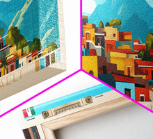 Load image into Gallery viewer, Cuautitlan Izcalli, Mexico Panoramic Travel Poster Canvas Print, Cuautitlan Izcalli, Mexico Painting, Mexico Art, Cuautitlan Izcalli Panoramic Travel Art, Travel Painting
