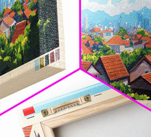 Load image into Gallery viewer, Depok, Indonesia Panoramic Travel Poster Canvas Print, Depok, Indonesia Painting, Indonesia Art, Depok Panoramic Travel Art, Travel Painting
