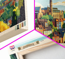 Load image into Gallery viewer, Durban, South Africa Panoramic Travel Poster Canvas Print, Durban, South Africa Painting, South Africa Art, Durban Travel Art, Living Room Painting
