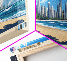 Load image into Gallery viewer, Gold Coast, Australia Travel Poster Panoramic Canvas Print, Gold Coast, Australia Painting, Australia Art, Gold Coast Travel Art, Guest Room Painting
