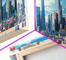 Cargar imagen en el visor de la galería, Ho Chi Minh City, Vietnam Panoramic Travel Poster Canvas Print, Ho Chi Minh City, Vietnam Painting, Vietnam Art, Ho Chi Minh City Panoramic Travel Art, Travel Painting
