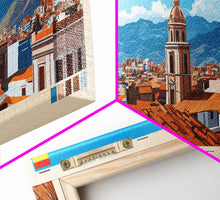 Load image into Gallery viewer, Sucre, Bolivia Panoramic Travel Poster Canvas Print, Sucre, Bolivia Painting, Bolivia Art, Sucre Travel Art, Living Room Painting
