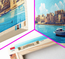 Load image into Gallery viewer, Suez, Egypt Travel Poster Panoramic Canvas Print, Suez, Egypt Painting, Egypt Art, Suez Travel Art, Guest Room Painting
