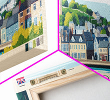 Load image into Gallery viewer, Truro, England Panoramic Travel Poster Canvas Print, Truro, England Painting, England Art, Truro Travel Art, Living Room Painting
