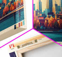 Load image into Gallery viewer, Winnipeg, Canada Panoramic Travel Poster Canvas Print, Winnipeg, Canada Painting, Canada Art, Winnipeg Travel Art, Guest Room Painting
