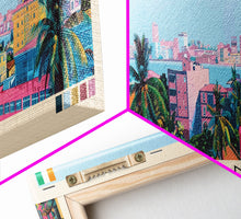 Carregar imagem no visualizador da galeria, Abidjan, Ivory Coast Panoramic Canvas Print, Abidjan, Ivory Coast Painting, Ivory Coast Art, Abidjan Travel Poster, Travel Art, Living Room Painting
