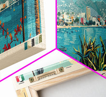 Carregar imagem no visualizador da galeria, Acapulco, Mexico Panoramic Canvas Print, Acapulco, Mexico Painting, Mexico Art, Acapulco Travel Poster, Travel Art, Guest Room Painting
