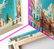 Carregar imagem no visualizador da galeria, Algiers, Algeria Panoramic Canvas Print, Algiers, Algeria Painting, Algeria Art, Algiers Travel Poster, Travel Art, Guest Room Painting
