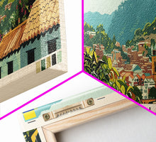 Load image into Gallery viewer, Armenia, Colombia Panoramic Canvas Print, Armenia, Colombia Painting, Colombia Art, Armenia Travel Poster, Travel Art, Vacation Gift
