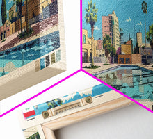 Carregar imagem no visualizador da galeria, Baghdad, Iraq Panoramic Canvas Print, Baghdad, Iraq Painting, Iraq Art, Baghdad Travel Poster, Travel Art, Housewarming Gift
